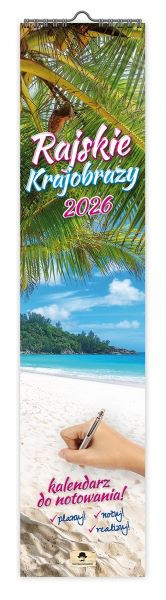 Kalendarz paskowy wąski KPW V.5 Rajskie krajobrazy Pan Kalendarzyk